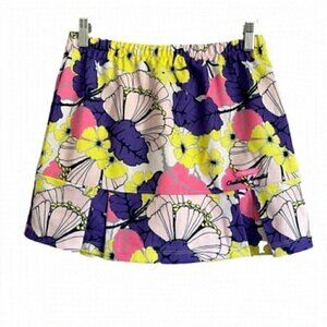 Groovy Tropical Floral Golf/Tennis Pleated Mini Skort Skirt - S/M 🎾